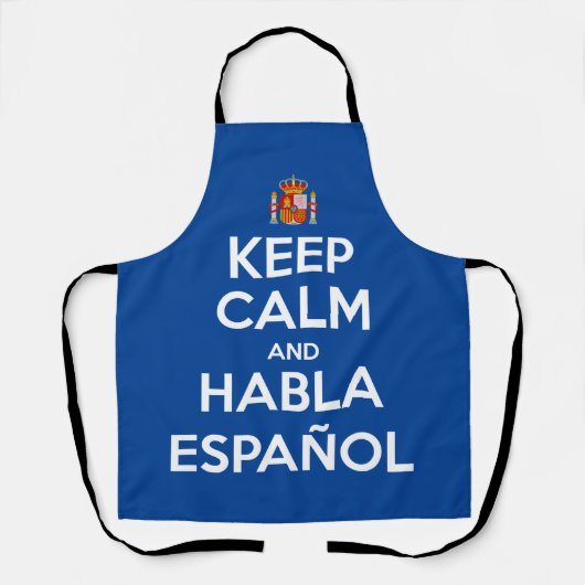 Keep Calm en Habla Español Schort (Voorkant)