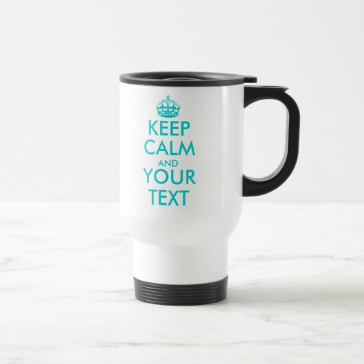  Keep Calm- en jouw tekst-reismuis Reisbeker (Rechts)