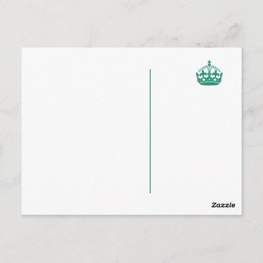 Keep Calm en Leprechaun Briefkaart (Achterkant)