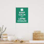 Keep Calm en Leprechaun Poster (Keuken)