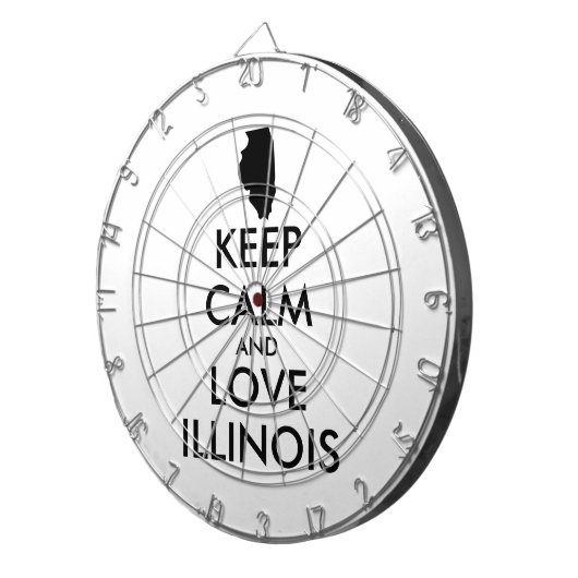 KEEP CALM EN LIVE ILLINOIS DARTBORD (Voorkant Rechts)