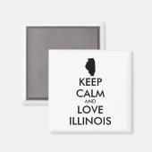 KEEP CALM EN LIVE ILLINOIS MAGNEET (Voorkant / Achterkant)