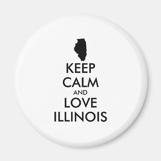 KEEP CALM EN LIVE ILLINOIS MAGNEET (Voorkant)