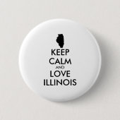 KEEP CALM EN LIVE ILLINOIS RONDE BUTTON 5,7 CM (Voorkant)