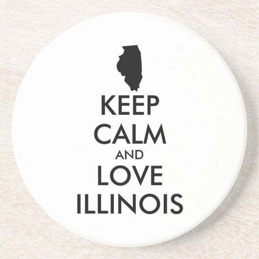 KEEP CALM EN LIVE ILLINOIS ZANDSTEEN ONDERZETTER