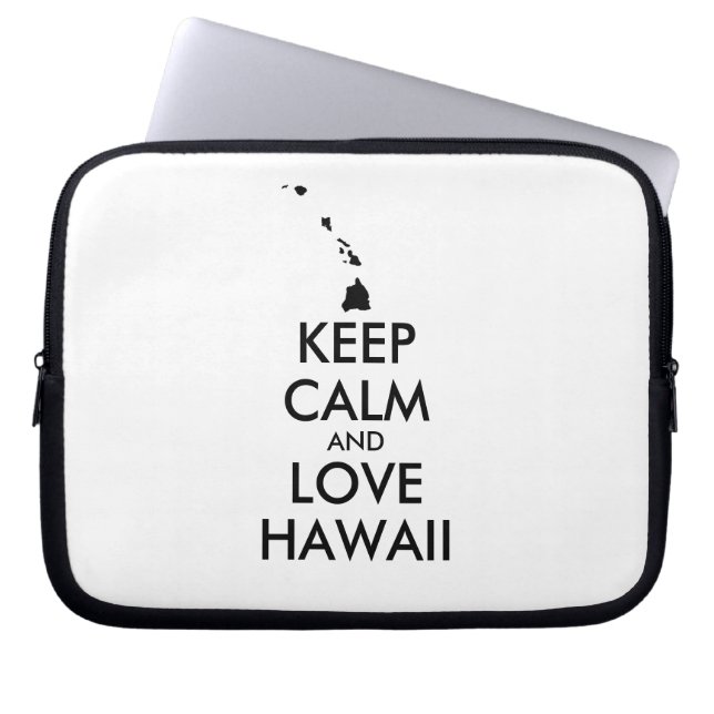  KEEP CALM EN LOVE HAWAII LAPTOP SLEEVE (Voorkant)