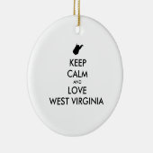  KEEP CALM EN LOVE WEST VIRGINIA KERAMISCH ORNAMENT (Rechts)