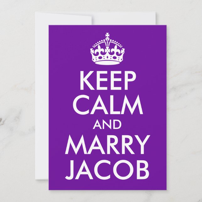Keep Calm en Marry Jacob (Voorkant)