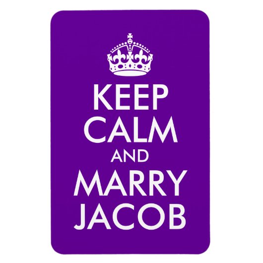 Keep Calm en Marry Jacob Magneet (Verticaal)