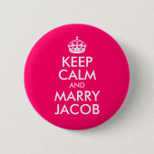 Keep Calm en Marry Jacob Ronde Button 5,7 Cm (Voorkant)