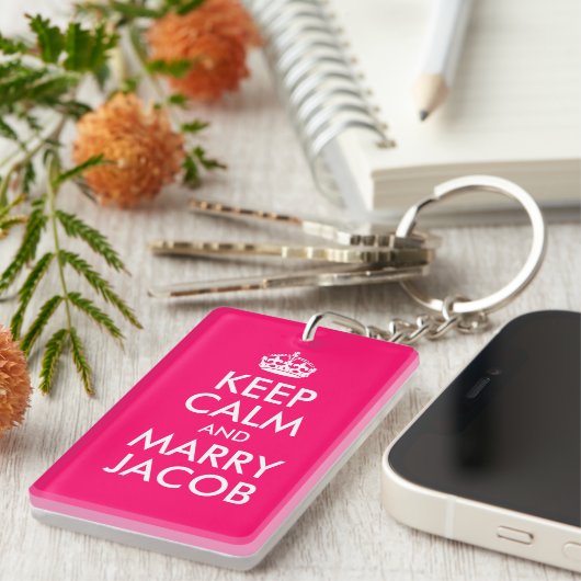 Keep Calm en Marry Jacob Sleutelhanger (Voorkant Rechts)