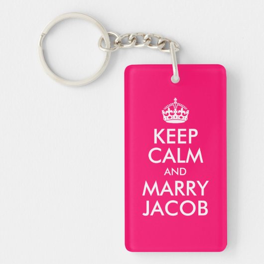 Keep Calm en Marry Jacob Sleutelhanger (Voorkant)