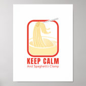 keep calm en spaghettiklem poster (Voorkant)