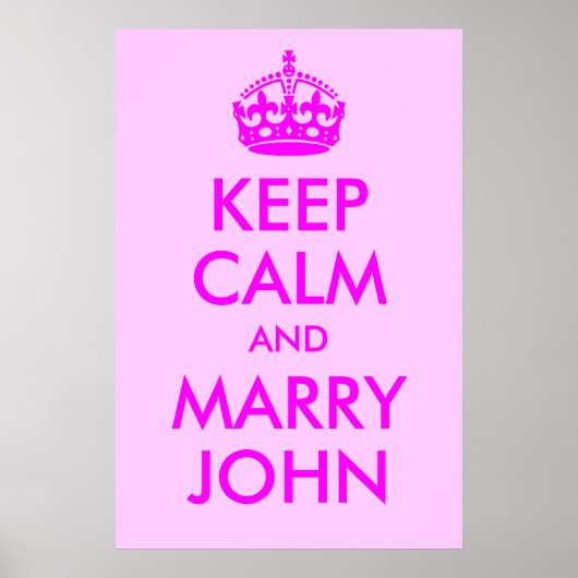 Keep Calm en trouw met John Print (Voorkant)