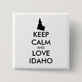 KEEP CALM EN VERLIES IDAHO VIERKANTE BUTTON 5,1 CM