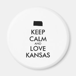 KEEP CALM EN VERLIES KANSAS MAGNEET
