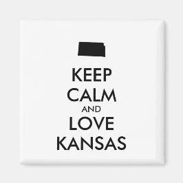 KEEP CALM EN VERLIES KANSAS MAGNEET