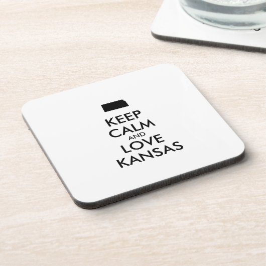 KEEP CALM EN VERLIES KANSAS ONDERZETTER (Linkerzijde)