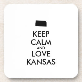 KEEP CALM EN VERLIES KANSAS ONDERZETTER