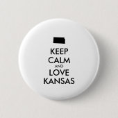 KEEP CALM EN VERLIES KANSAS RONDE BUTTON 5,7 CM (Voorkant)