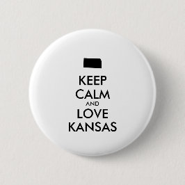 KEEP CALM EN VERLIES KANSAS RONDE BUTTON 5,7 CM
