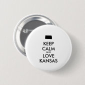 KEEP CALM EN VERLIES KANSAS RONDE BUTTON 5,7 CM (Voorkant /achterkant)