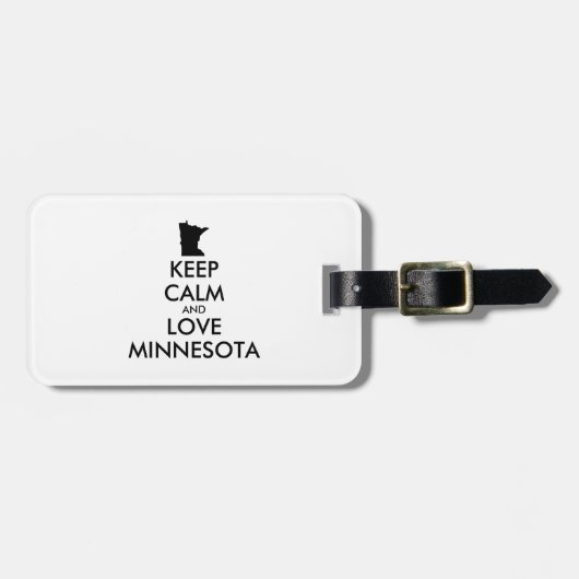  KEEP CALM EN VERLIES MINNESOTA BAGAGELABEL (Voorkant horizontaal)