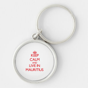Keep Calm en woon in Mauritius Sleutelhanger