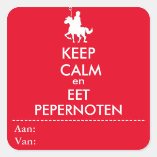 Keep Calm et Eet Pepernoot Sticker