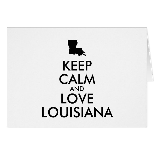 KEEP CALM et LOVE LOUISIANA (Devant horizontal)