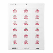 Keep Calm  Etiket (Full Sheet)