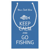 Keep Calm & Go Fishing sacs cadeaux personnalisés (Dos)
