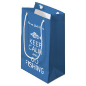 Keep Calm & Go Fishing sacs cadeaux personnalisés (Devant Angle)