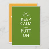 Keep Calm - Golf Theme Retirement Party Kaart (Voorkant / Achterkant)