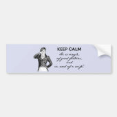 Keep Calm - hij is single... De heer Darcy Bumpersticker (Voorkant)