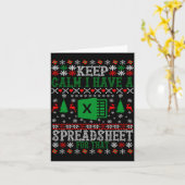 Keep Calm I Have A Spreadsheet For That Christmas Kaart (Gele Bloem)