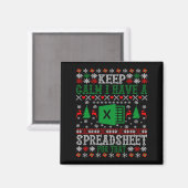 Keep Calm I Have A Spreadsheet For That Christmas Magneet (Voorkant / Achterkant)