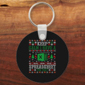 Keep Calm I Have A Spreadsheet For That Christmas Sleutelhanger (Voorkant)