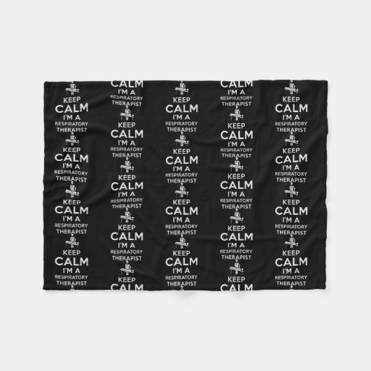 Keep calm I'm a Respiratory Therapist  Fleece Deken (Voorkant (Horizontaal))