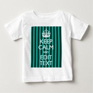 Keep Calm Jouw tekst Turquoise Stripes