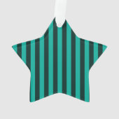  Keep Calm Jouw tekst Turquoise Stripes Ornament (achterkant)