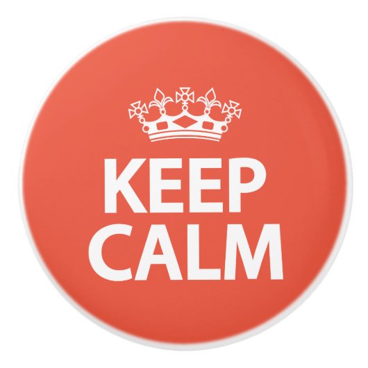 Keep Calm Keramische Knop (Voorkant)