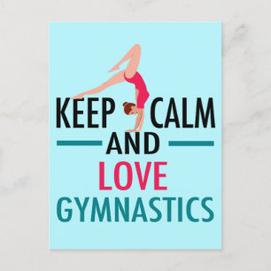 Keep Calm Love Gymnastics Beautiful Gymnast Briefkaart