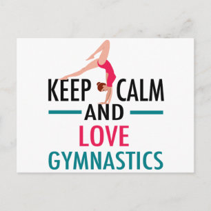 Keep Calm Love Gymnastics Beautiful Gymnast Briefkaart
