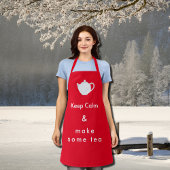 Keep Calm - maak tea Apron Schort