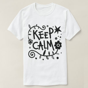 Keep Calm Minimalistisch Inspirerend Grafisch T-Sh T-shirt