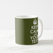 Keep Calm Mug Custom Design Personalized Gift (Devant droit)