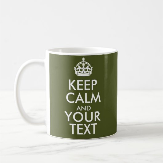 Keep Calm Mug Custom Design Personalized Gift (Gauche)