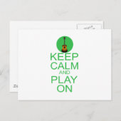 Keep Calm Parody Guitar Briefkaart (Voorkant / Achterkant)