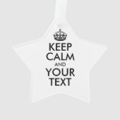 KEEP CALM personnalisé et votre texte (dos)